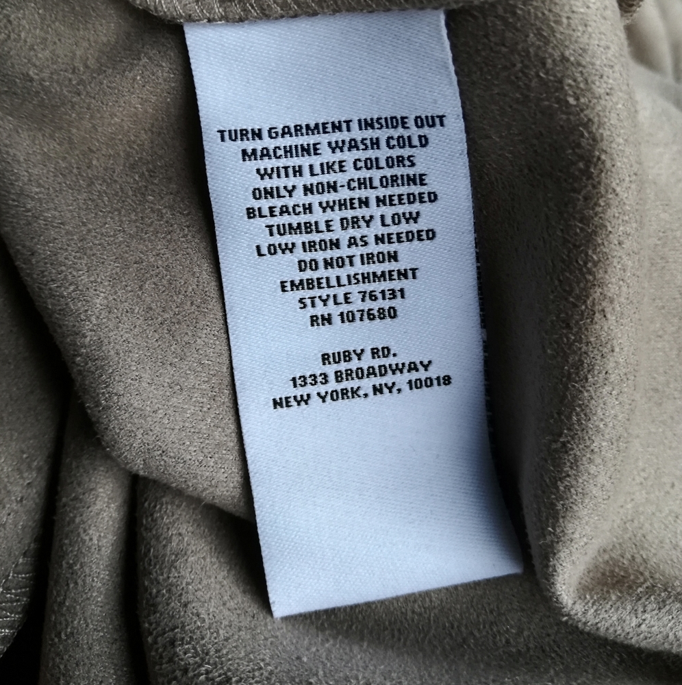 Ruby Rd. Taupe Fringe Jacket - Picture 6 of 8